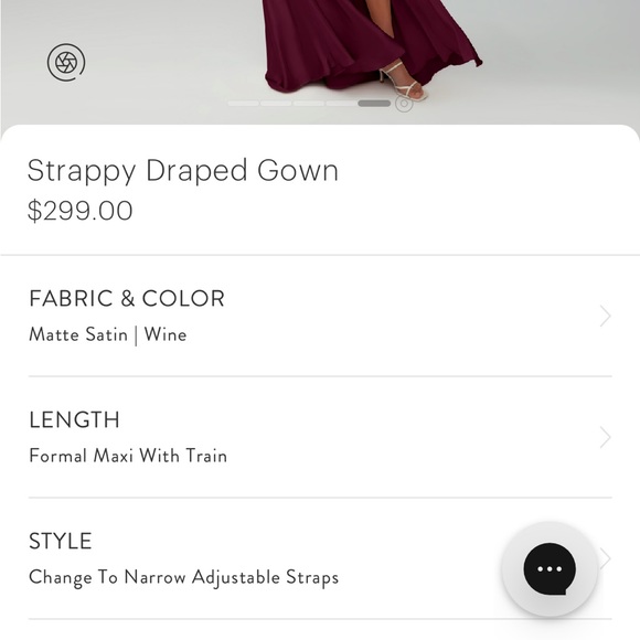 Fame and Partners Strappy Draped Gown in Wine color - Picture 16 of 16